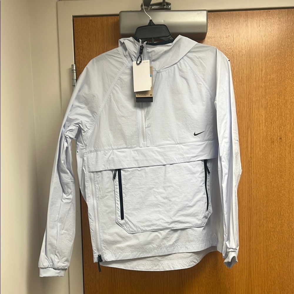 Nike Gray Windbreaker Jacket with Hood